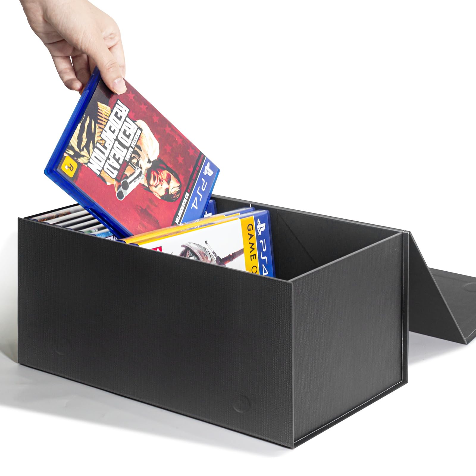 Photo 1 of Video Game Storage Boxes, Blu-Ray Storage Boxes, Magnetic Video Game Box Protector Case, Store Up to 20 Cases – 1 Pack