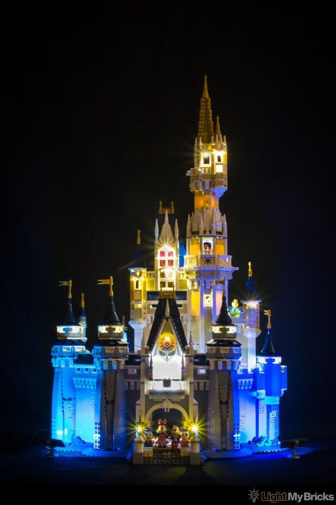 Disney Castle Lighting Kit for Lego 71040 Set (LEGO set Not Included) by Light My Bricks