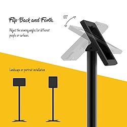 Beelta Tablet Kiosk Floor Stand, Anti-Theft, Rotate