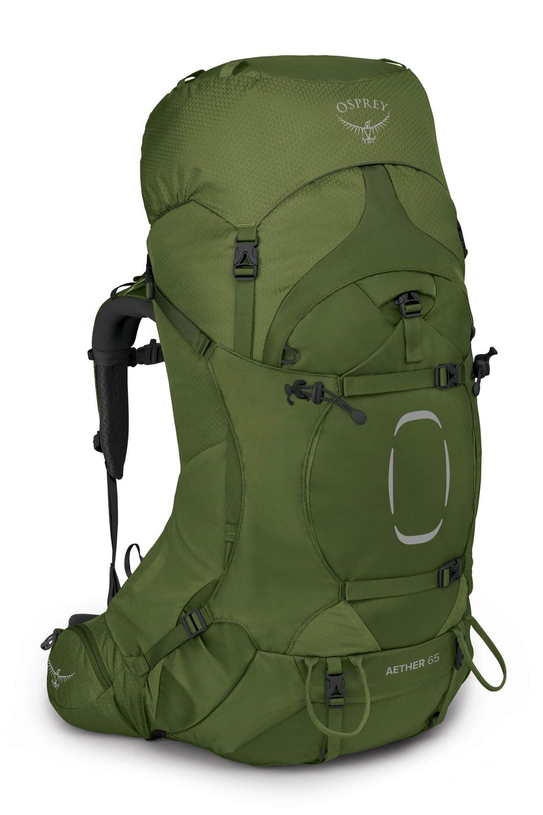 Osprey Aether 65L Men's Backpacking Backpack, Garlic Mustard Green, L/XL