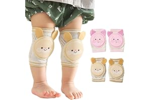 Baby Knee Pads for Crawling 2 Pairs, Toddler Knee Pads Anti-Slip Baby Knee Protectors Leg Warmers Cover for Knees Elbows Legs