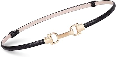 black skinny waist belt