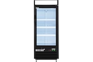 Maxx Cold MXM1-12FBHC 25-Inch-Wide Glass Door Merchandiser Freezer, Free Standing with 12 Cu. Ft. Storage - Black