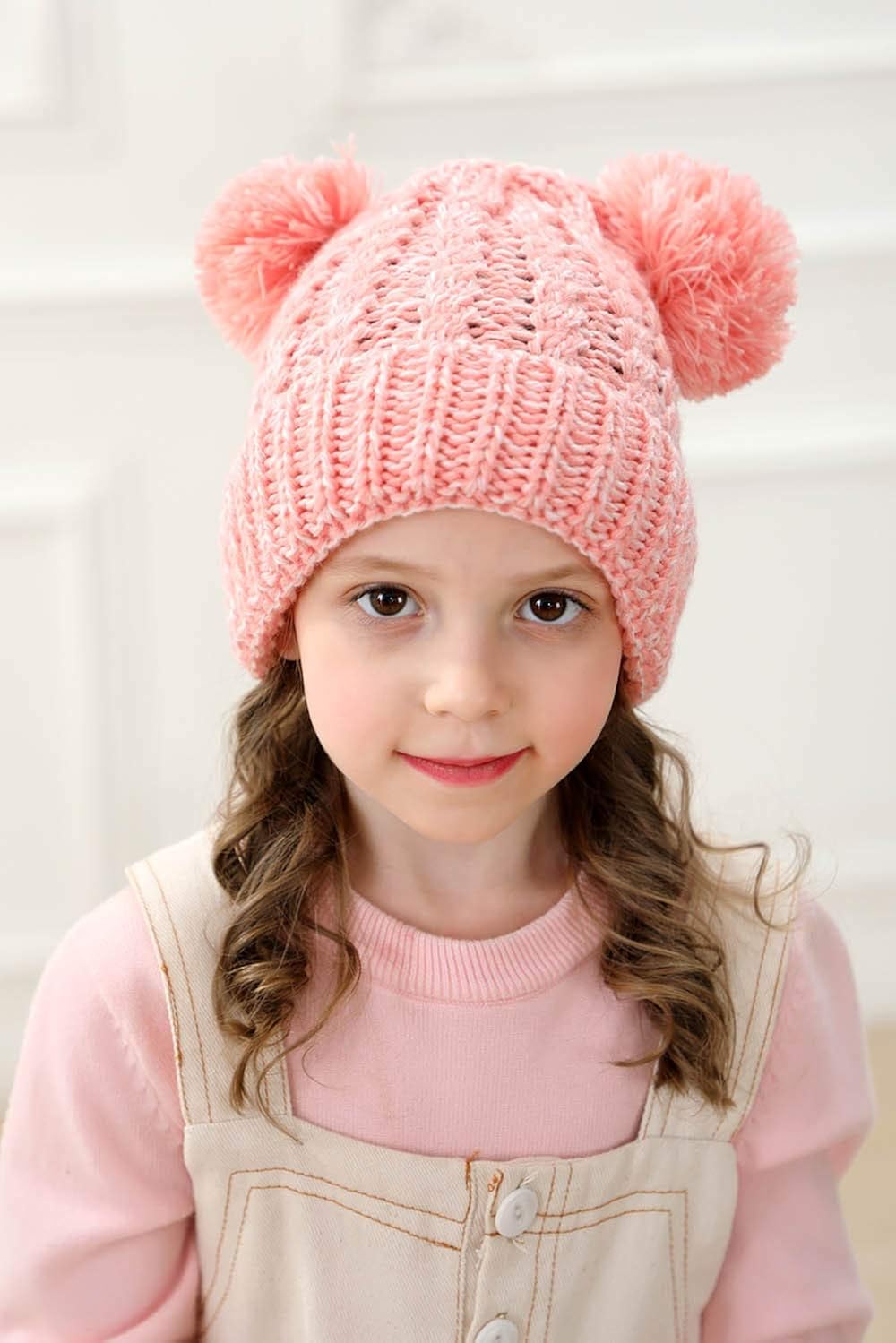 baby hat with pom pom ears