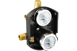 RJDIBAN R22000-WS Integrated Shower and Diverter Valve, Compatible with D 3-Setting or 6-Setting Integrated Diverter Valve Trim kit, with Screwdriver Stops