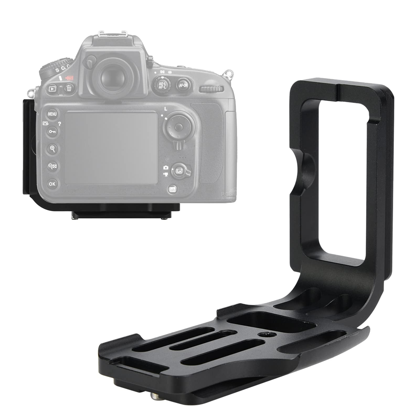 Yunir QR L Bracket, Quick Release QR L-Shaped Camera Bracket Vertical Grip, for D800/D810/D800E Cameras