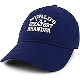 Trendy Apparel Shop World's Greatest Grandpa Embroidered Low Profile Soft Cotton Baseball Cap