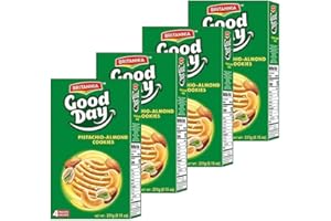 Britannia Good Day Pistachio/Almond Cookies 8.15oz (231g) - Breakfast & Tea Time Snacks - Delicious Grocery Cookies - Halal a