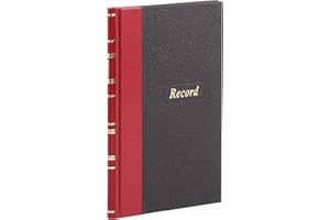 Boorum & Pease 96304 Record/Account Book, Black/Red Cover, 144 Pages, 5 1/4 x 7 7/8