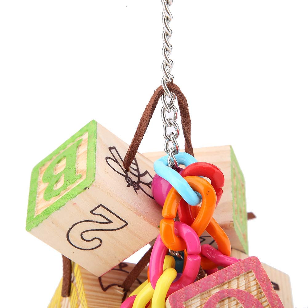 Altalena In Legno Per Uccelli Con Campana - Giocattolo Per Pappagallini, Parrocchetti E Piccoli Animali, Multicolore