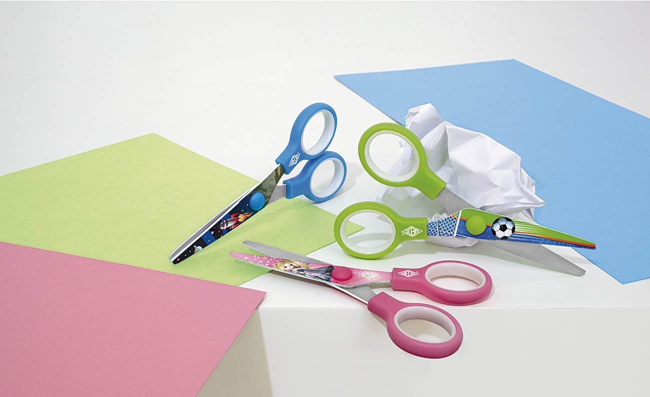Wedo 7343011 13 cm “Magic” Children's Scissors with Football Theme Graphics, Green - Image 5