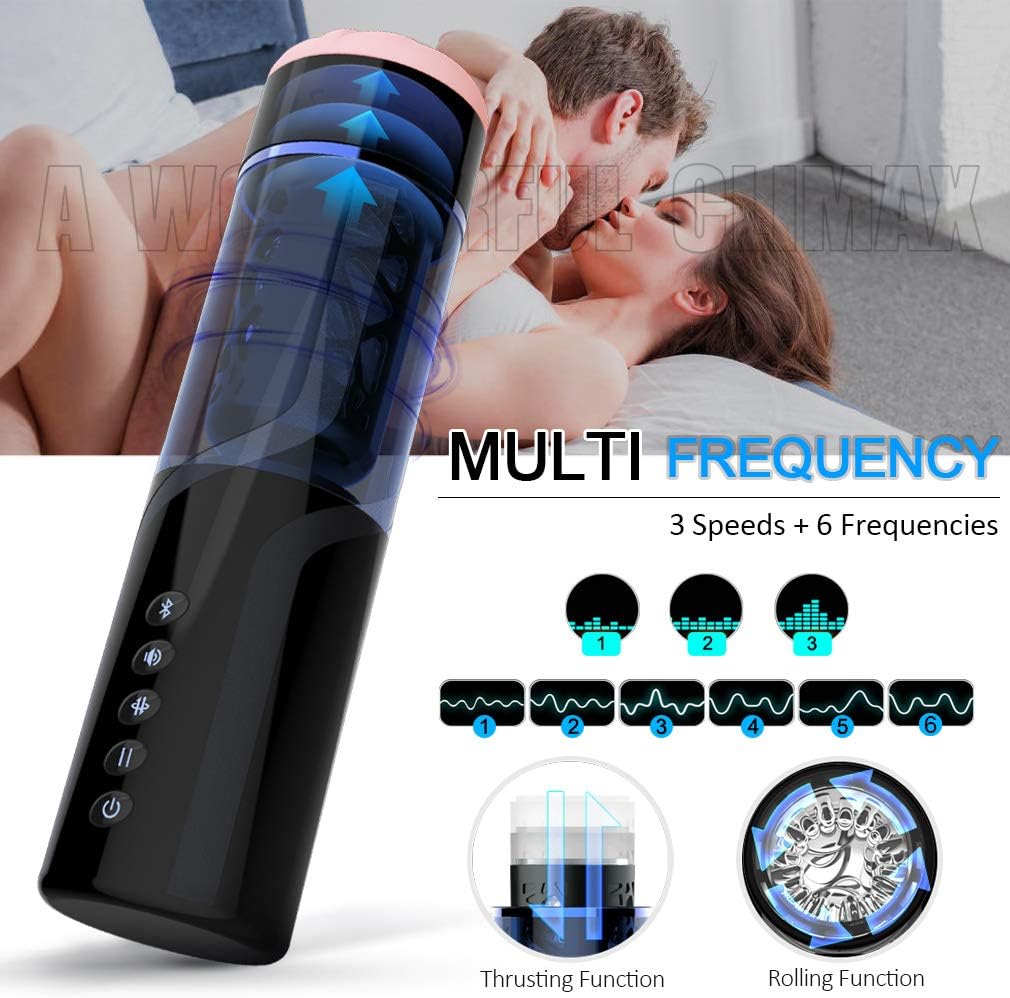 Automatic Piston Cup Electric Thrusting Machine 3D Sexyy Underwear for Men Sucking Handfree Male Ṃásturbátor for Man Oral Sucker Deep Throat Real Ᵽússy Pocket Sleeve Stroker Love for Men
