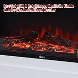 INMOZATA Electric Fire and Surround 40 inch White Fireplace with Remote view 6