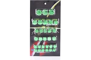 ARAMOX Motorcycle, 30Pcs Motorcycle Motorbike Screw Nut Cover Decoration for (Green)
