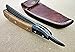 RZ-28, Custom Handmade Damascus Steel Straight Razor - Exotic Olive Wood and Doller Sheath Handle