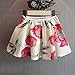FEITONG Kids Girls Letter Butterfly Shirt Top Flowers Skirt Set Clothing White