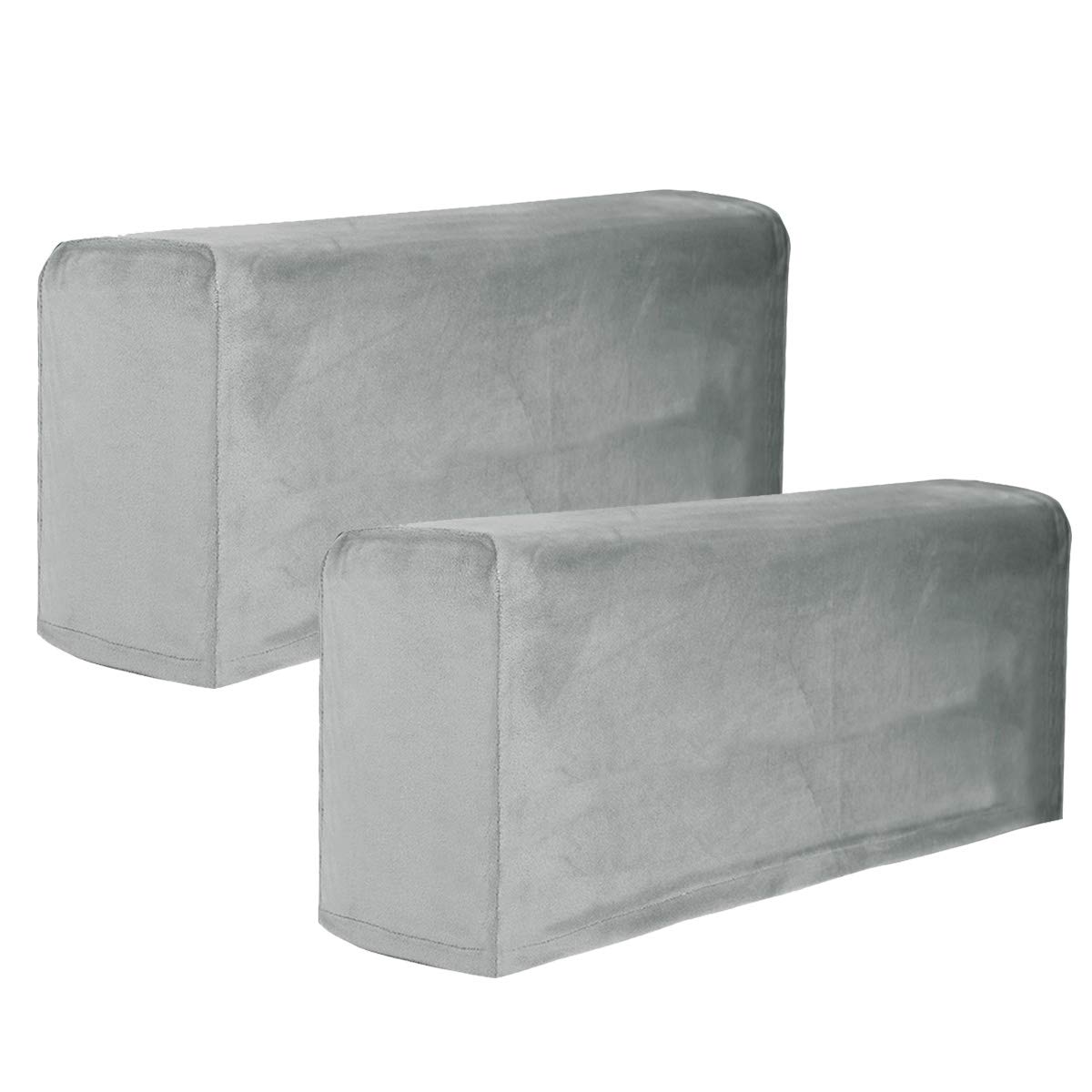 Photo 1 of 2Pcs Light Grey Armrest Covers, Washable Stretch Couch Arm Covers Couch Sofa Armchair Slipcovers for Chairs Sofa Furniture Protector Recliner Sofa