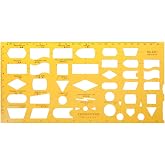 MinnowXY K Resin Flow Chart Symbol Drafting Template Ruler Stencil Measuring Tool Student