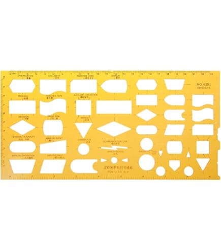 Amazon.com: Drapas Template E408 Flowchart Ruler B 31408 : Tools