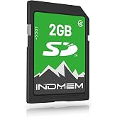 INDMEM 2GB SD Card, 2GB Class 4 Flash Memory Card 2G SLC Standard Secure Digital Cards for Old Digital Camera and Trail Camera(1Pack)