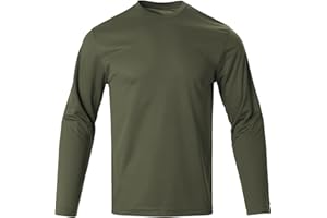 Men's UPF 50+ Long Sleeve Sun Shirt UV Protection Hiking Fishing Shirts Lightweight Mesh Quick Dry Running Swim Shirt