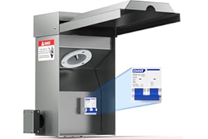 VPSUN 50 Amp Generator Power Inlet Box with Breaker, Pre-Drilling NEMA SS2-50P Power Inlet Box for 3-Prong Generator Cord, 125/250V,6250/12500W Generator Box - ETL Listed, Large Space Waterproof (Box)