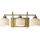 Maxim Lighting 21493WTNAB Bisque - 3 Light Bath Vanity-10 Inch Tall and 24 Inch Wide, Finish Color: Natural Aged Brass