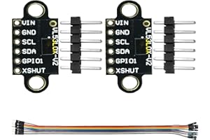 DAOKI 2Pcs VL53L0X Ranging Sensor Time-of-Flight Laser Flight Distance Measurement Sensor Module Breakout 940nm GY-VL53L0XV2 