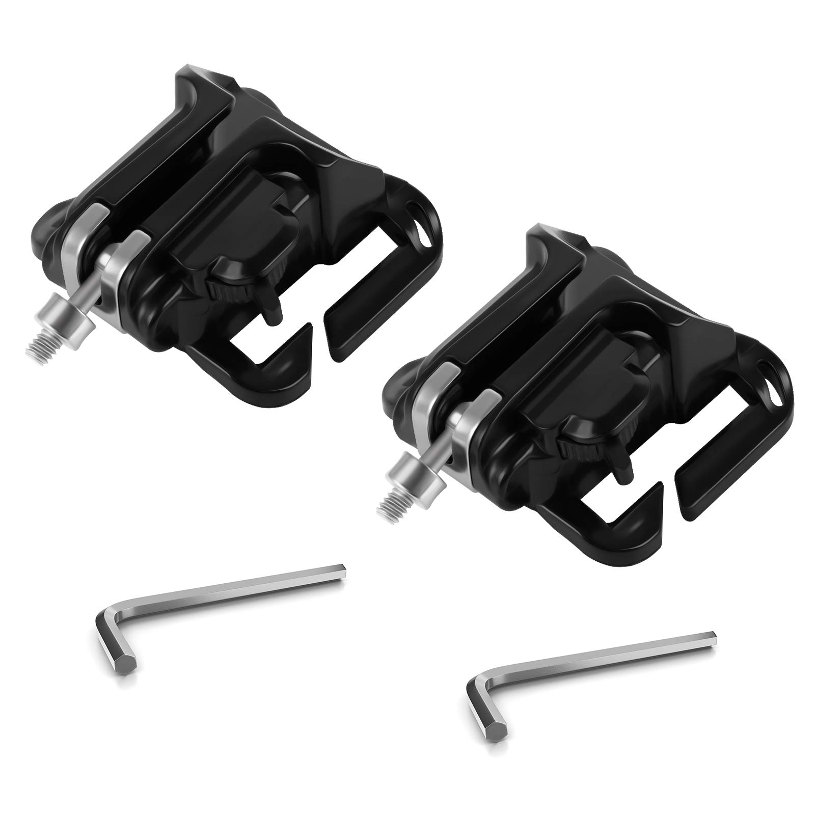 Jubaopen 2PCS Camera Belt Clip Black Camera Waist Strap Holster Plastic Camera Waist Strap Holder For DSLR SLR Cameras (8.4×6.9×3.8cm)