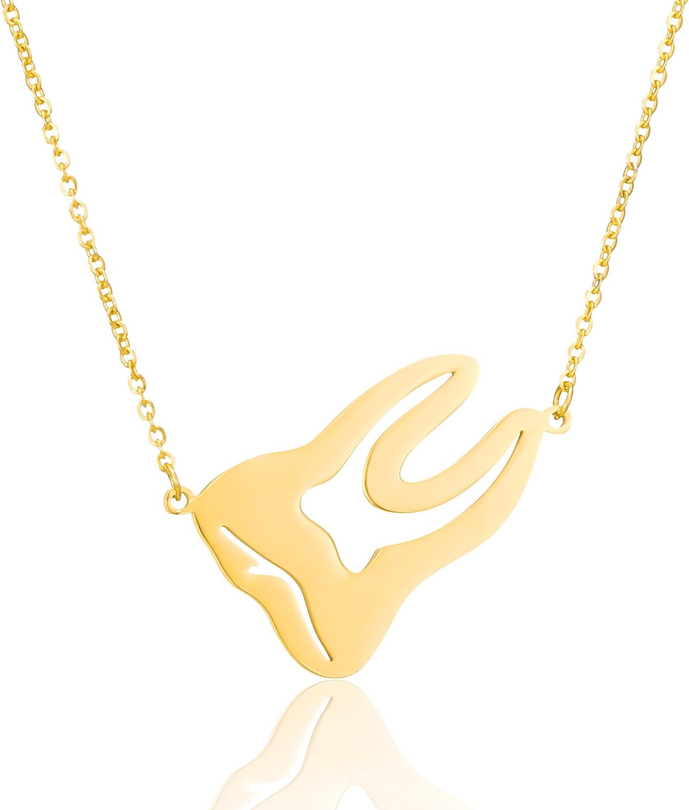 Tooth Pendant Neckalces for Womens Girls Medical Nurse Doctor Stainless Steel Necklaces Jewelry Gift