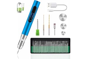 VQVYBXN USB Rechargable Engraving Pen with 35bits,Mini Electric Engraver Etching Machines Cordless Rotary Tools Engraved Jewelry Glass Stone Metal Plastic Wood Resin