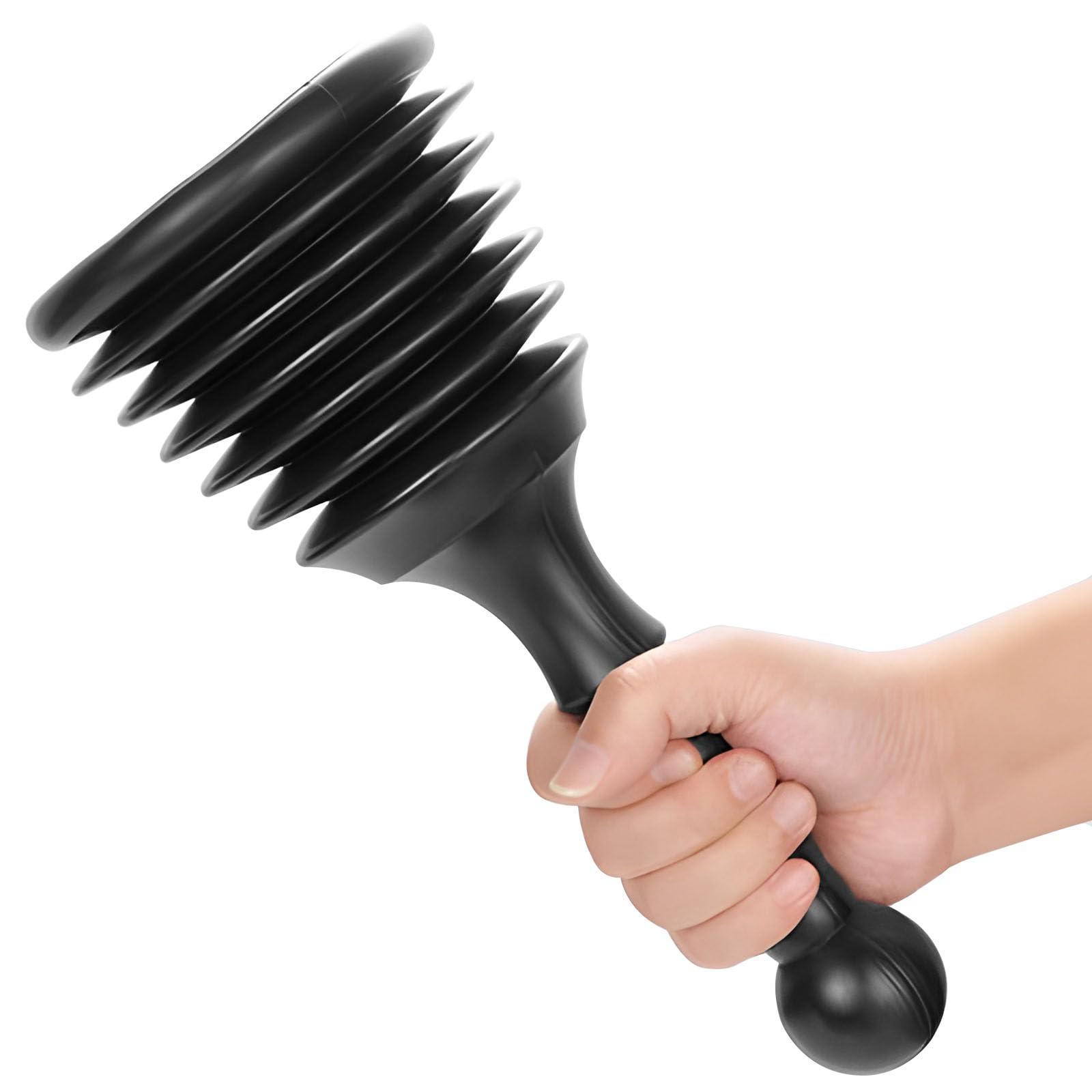 FANWINKJ Heavy Duty Toilet Plunger, Powerful Toilet Unblocker Tool for Stubborn Blockages, Flexible and Durable Sink and Toilet Plunger, Ideal for All Toilet Types