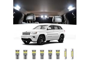 AWALITED 15pcs Interior LED Lights Kit Super Bright Map Dome Bulbs for 2011-2018 2019 2020 Jeep Grand Cherokee all models