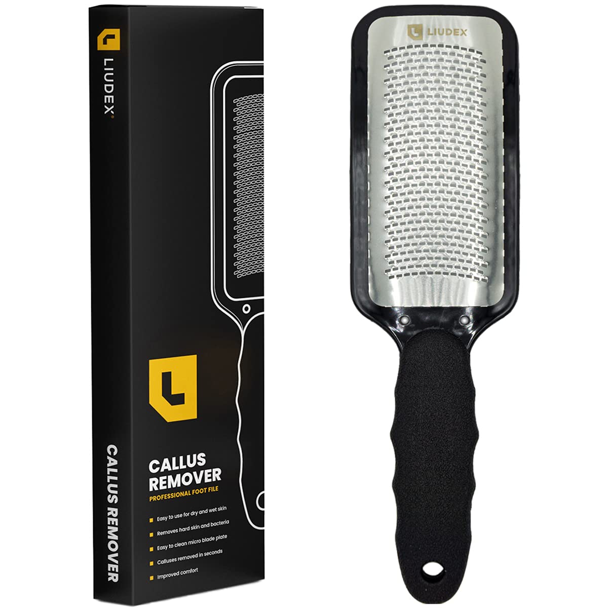 LIUDEX Foot Rasp File and Callus Remover Heel Scraper and Callus Dead Skin Remover for Feet; Callus Shaver and Foot Filer for Dead Skin; High Grade Pedicure Tool for First Rate Foot Care