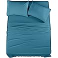 Utopia Bedding King Sheet Set – 4 Piece Bed Sheets for King Size Bed, Soft and Breathable Microfiber, Includes 1 Fitted Sheet, 1 Flat Sheet and 2 Pillowcases (Denim Blue)