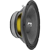 PRV AUDIO 10MR650A 10 Inch Midrange Speaker, 8 Ohm, 650 Watts, 97.5 db, 2.5 in Voice Coil Alto Series PRO Audio Mid Range Loudspeaker (Single)