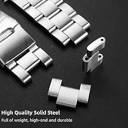 Danxancy Stainless Steel Watch Band Curved Ends