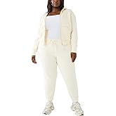 True Religion womens Lurex Big T Stitch Midrise Fleece Jogger