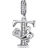 XOYOYZU Silver Letter Charm Fit for Pandora Charms Bracelet Alphabet Initial Dangle Charms Beads Jewelry Gifts for Women