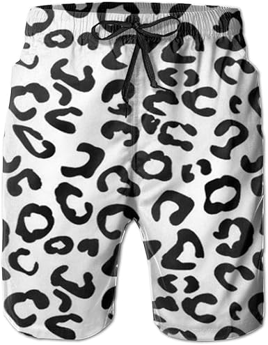mens leopard swim trunks