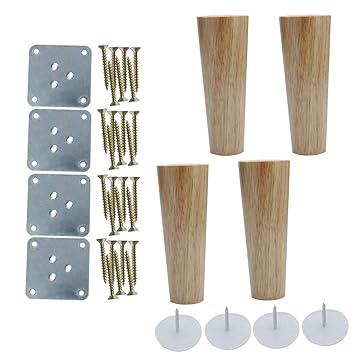 Buy Uxcell 6 Inch Round Wood Furniture Legs Sofa Couch Chair Table