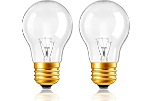 BLAKAPOO Oven Light Bulb A15 40W 120V Stove Light Bulbs Heat Resistant Appliance Bulb,Refrigerators Range Hood Stoves Microwaves Lava Lamp Replacement Bulb,E26 Medium Base 2700K Warm White Dimmable(Pack of 2)