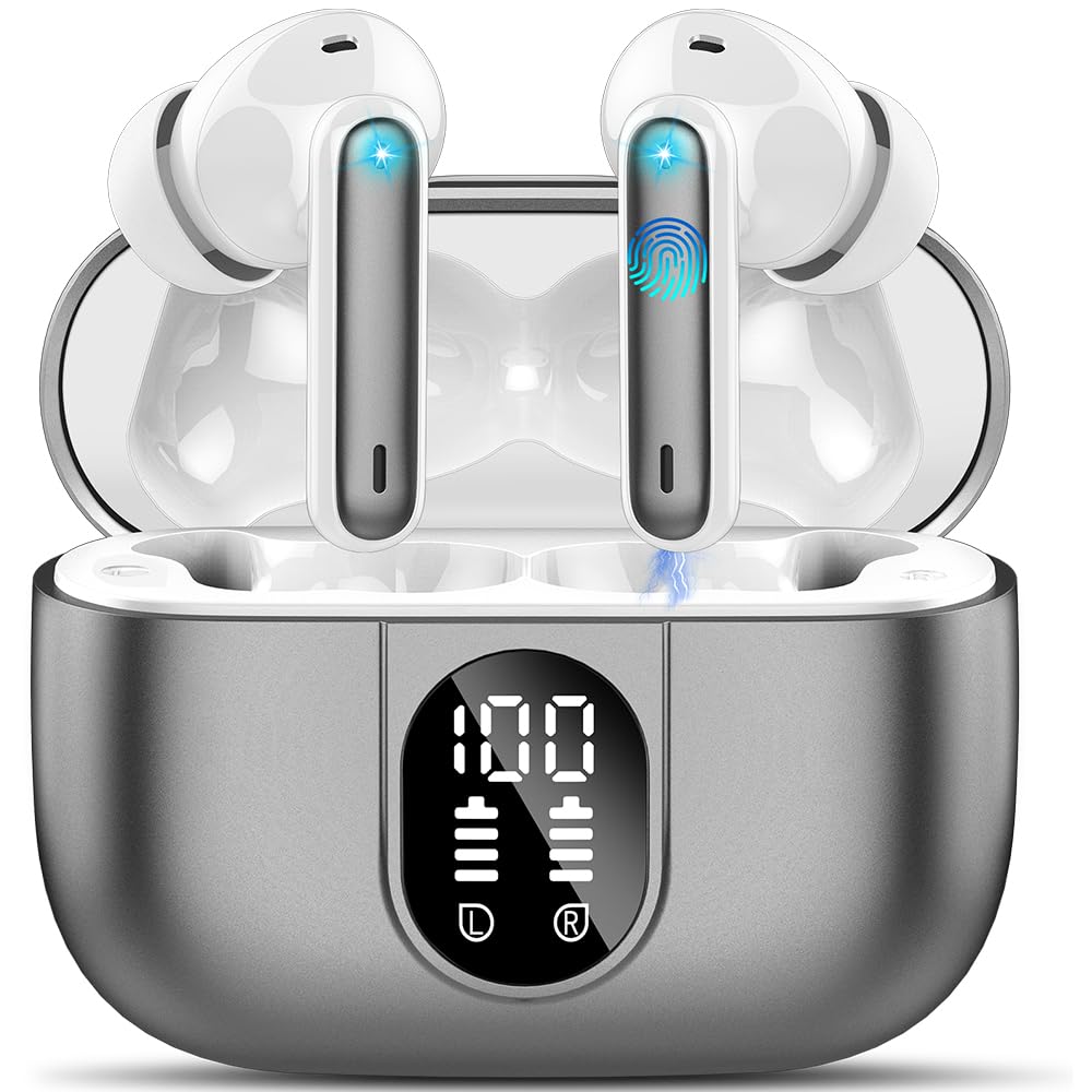 Ai Translation Earbuds Real Time, Simultaneous Interpretation Translator Earbuds with 6 Translation Modes/164 Languages, No Subscription Translatior Headphones, Iron Gray Image