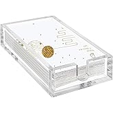 Phineoly Acrylic Guest Towel Napkin Holder, 0.37Inch Thickness Clear Paper Towel Tray, Rectangle Napkin Holders for Kitchen, Dining Room, Bathroom