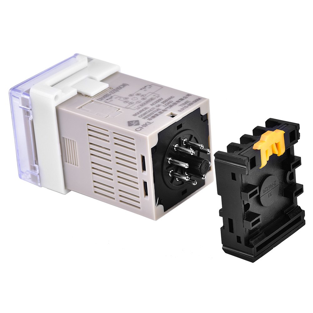 TOPINCN Dh48S-2Z 220V Double Time Delay Relay With Dual Time Display, Socket Base - Image 4