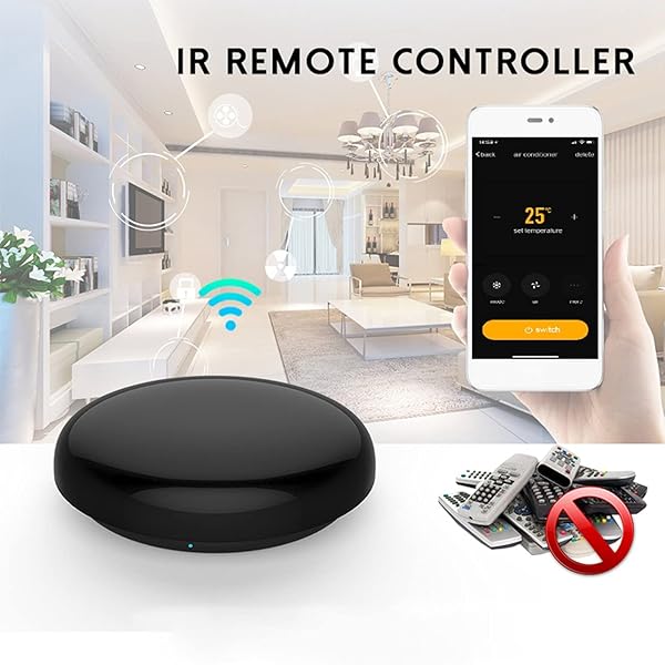 SRW 001 WiFi IR Control Hub Smart Home Blaster Control remoto inalmbrico por infrarrojos a travs de la aplicacin Smart Life Tuya Trabajar con Alexa Home Compatible con Android e iOS   Negro