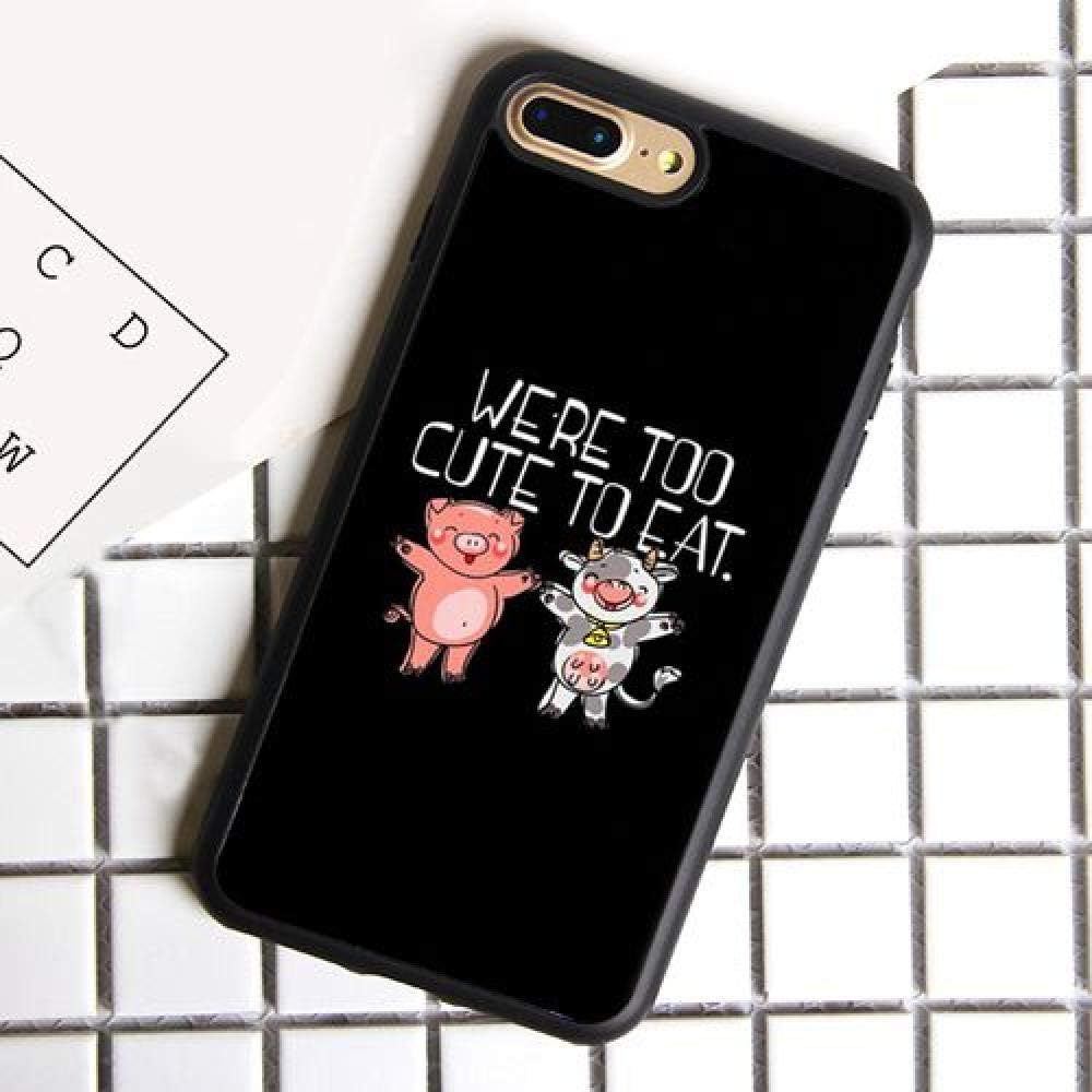 SHOUJIQQ Phone Case,For Iphone Xs/Xr/7/8 7/8Plus/Xs Max/X Case Creative Vegan Vegetarians Animal Quotes Cover Back Cover Tpu Phone Case,For Iphonexr