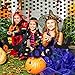 Black Glittery Boo Bat Banner and Black Glittery Circle Dots Garland Halloween Party Decoration Supplies