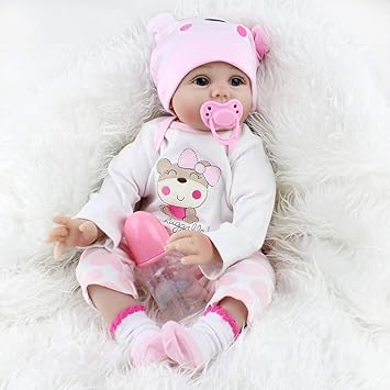 Ziyiui 22 Pouce 55cm Poupee Reborn Fille Silicone Bebe Realiste Baby Vrai Poupon Garcon Yeux Ouvert Dolls Magnetique Nouveau Ne Bebe Enfant Toddler Babies Pas Cher Amazon Fr Jeux Et Jouets