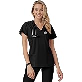 Eipnare Scrub Tops for Women - V-Neck Top Scrubs with 4 Pockets, Soft Fabric Women’s Medical Scrub Top, Easy Care